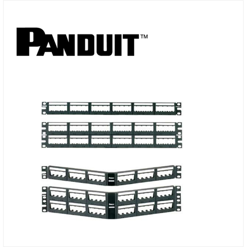 Panduit Mini-Com Patch Panel 48 Port Ultimate ID Modular Unshielded 2U Black