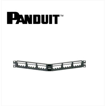 Panduit Mini-Com Angled Patch Panel 48 Port Ultimate ID Modular Unshielded 1U Black