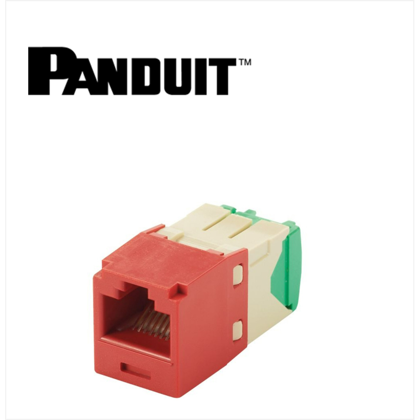 Panduit Mini-Com UTP RJ45 Cat 6  Jack Module Red