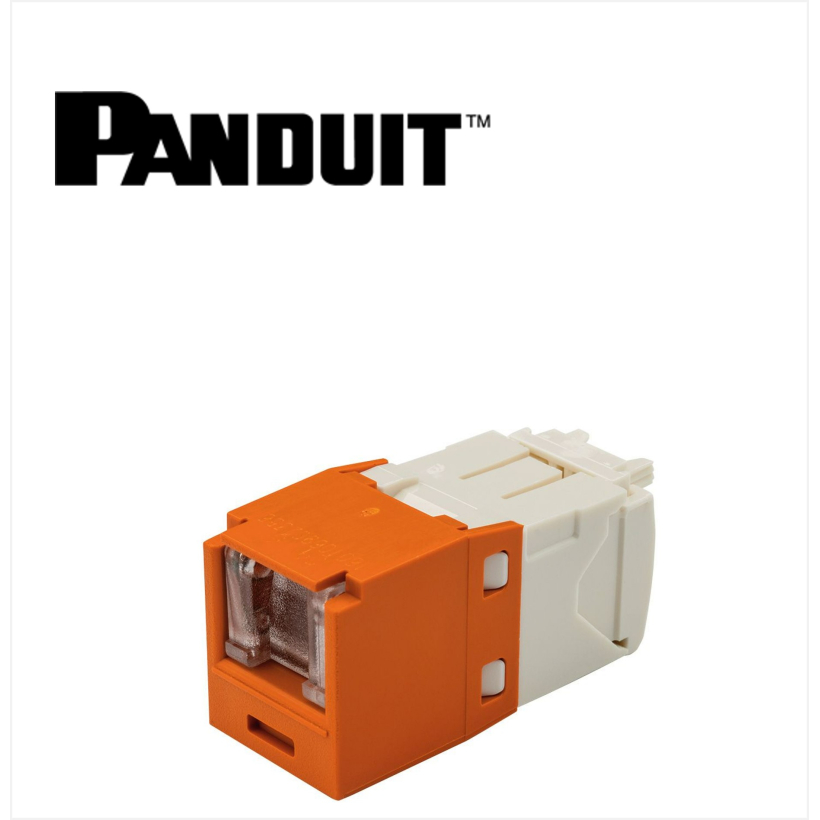 Panduit Mini-Com UTP RJ45 Cat 6 Shuttered TG Jack Module Orange