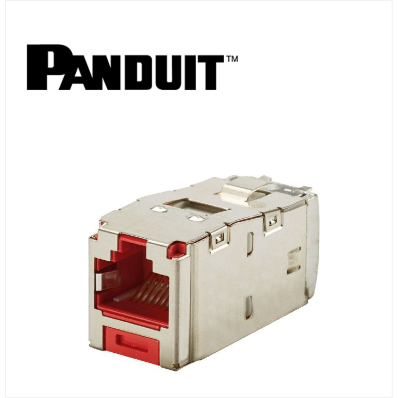 Panduit Mini-Com STP RJ45 Cat 6  Jack Module Red