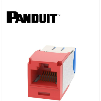 Panduit Mini-Com UTP RJ45 Cat 6A  Jack Module Red