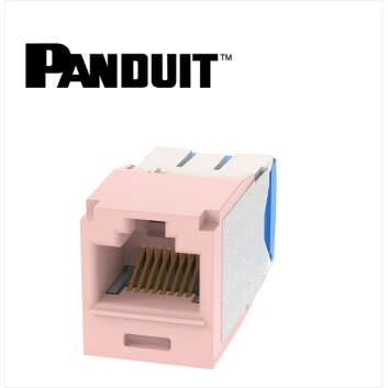 Panduit Mini-Com UTP RJ45 Cat 6A  Jack Module Pink