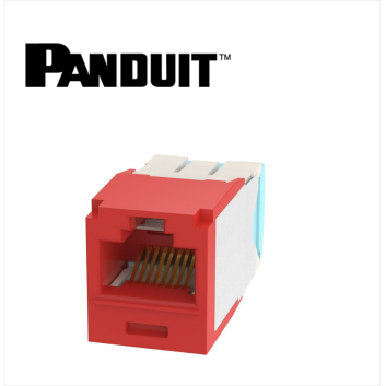 Panduit Mini-Com UTP RJ45 Cat 6A  Jack Module Red