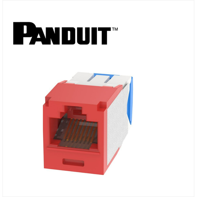 Panduit Mini-Com UTP RJ45 Cat 6A  Jack Module Corrosion Resistant Red