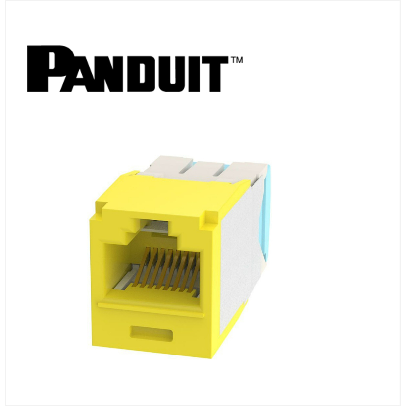 Panduit Mini-Com UTP RJ45 Cat 6A  Jack Module Yellow