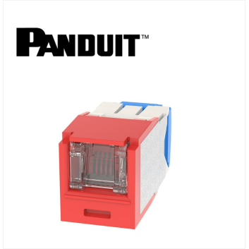 Panduit Mini-Com UTP RJ45 Cat 6A Dust protection  Jack Module Red