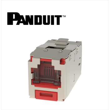 Panduit Mini-Com STP RJ45 Cat 6A Dust protection  Jack Module Red