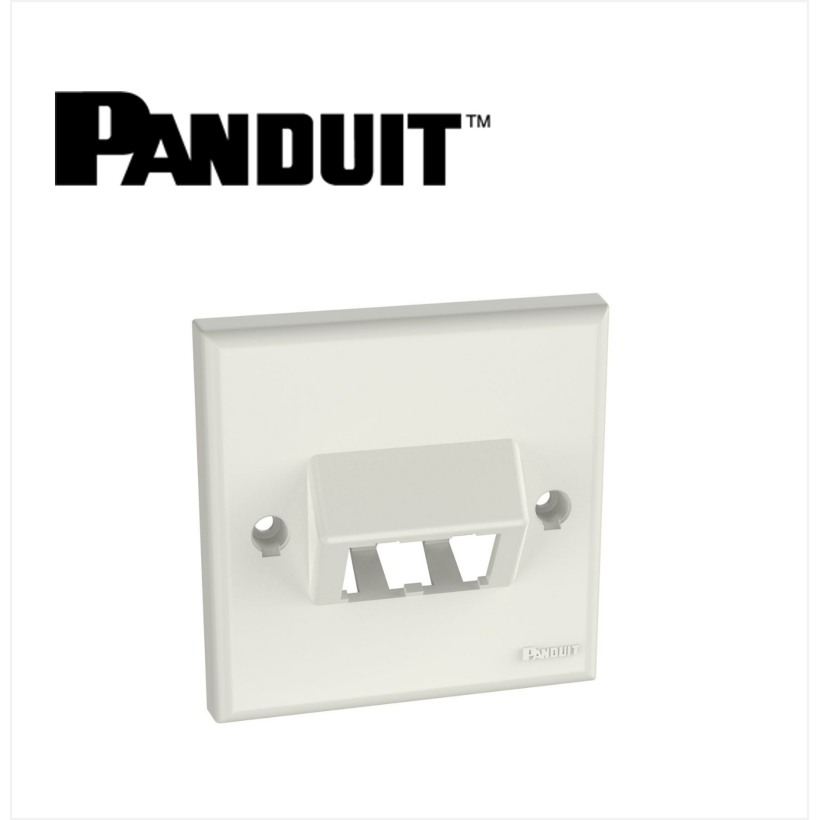 Panduit Mini-Com priza ingropata 86x86mm 2 porturi Off White