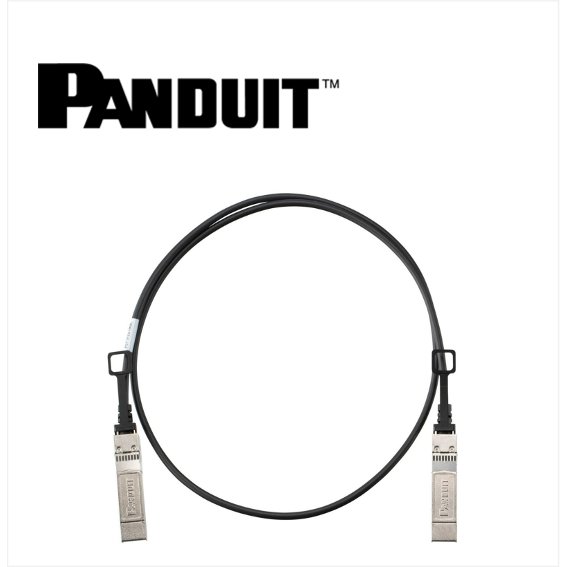 Panduit SFP+ 10Gig Direct Attach Passive Copper Cable Assembly 30 AWG 1 Meter Black