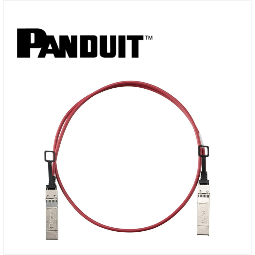 Panduit SFP+ 10Gig Direct Attach Passive Copper Cable Assembly 30 AWG 1 Meter Red