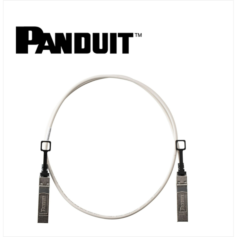 Panduit SFP+ 10Gig Direct Attach Passive Copper Cable Assembly 30 AWG 1 Meter White