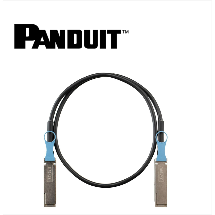 Panduit QSFP28 40/100Gig Copper Cable Assembly 30 AWG Black 2 Meter