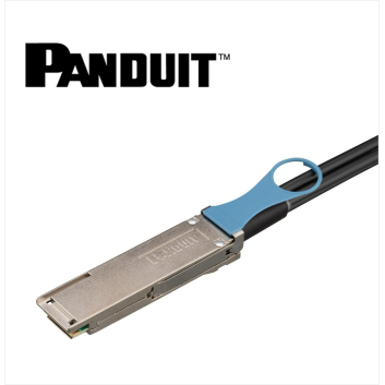 Panduit QSFP28 to 4xSFP28 Breakout Copper Cable Assembly 30 AWG Black 1m