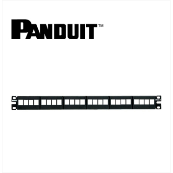 Panduit NetKey Patch Panel Flat 24 Port 1U Black