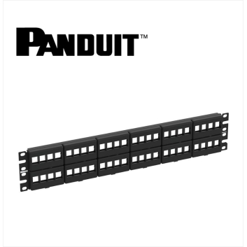 Panduit NetKey Patch Panel Flat 48 Port 2U Black