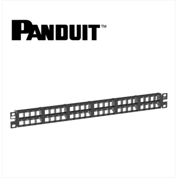 Panduit NetKey Patch Panel Flat 48 Port High Density 1U Black