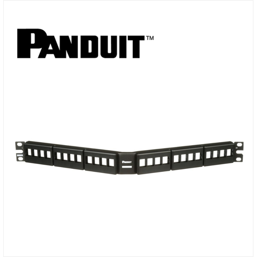 Panduit NetKey Patch Panel Angled 24 port 1U Black