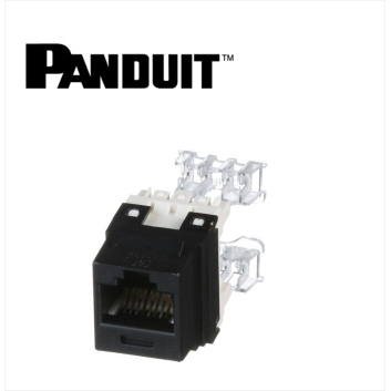 Panduit NetKey Cat 6 punchdown jack module - Black