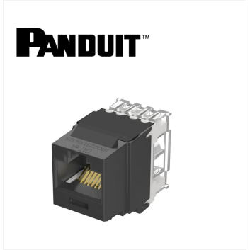 Panduit NetKey Cat 6A punchdown jack module - Black