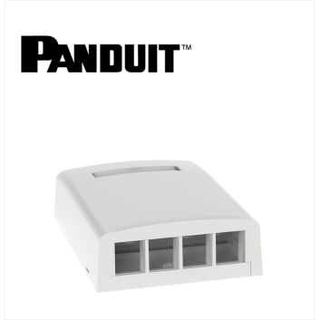 Panduit NetKey 4-Port Surface Mount Box Arctic White