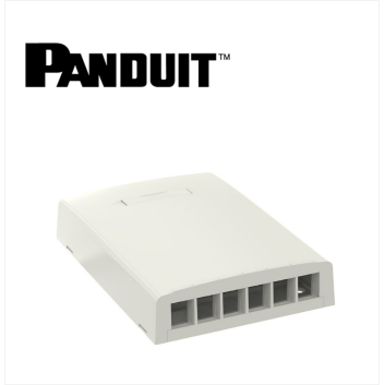 Panduit NetKey 6-Port Surface Mount Box Off White