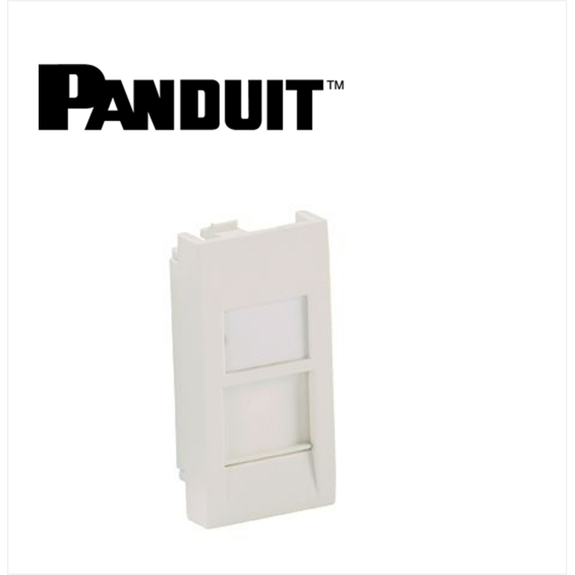 Panduit NetKey 22.5 x 45mm 1-port Shuttered Adapter with Label