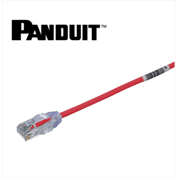 Panduit Copper Patch Cord Category 6 Performance 28 AWG UTP Red CM/LSZH Cable 0.5 Meter