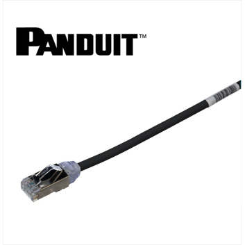 Panduit Cat 6A 28AWG Shielded Patch Cord CM/LSZH Black 0.2 meter