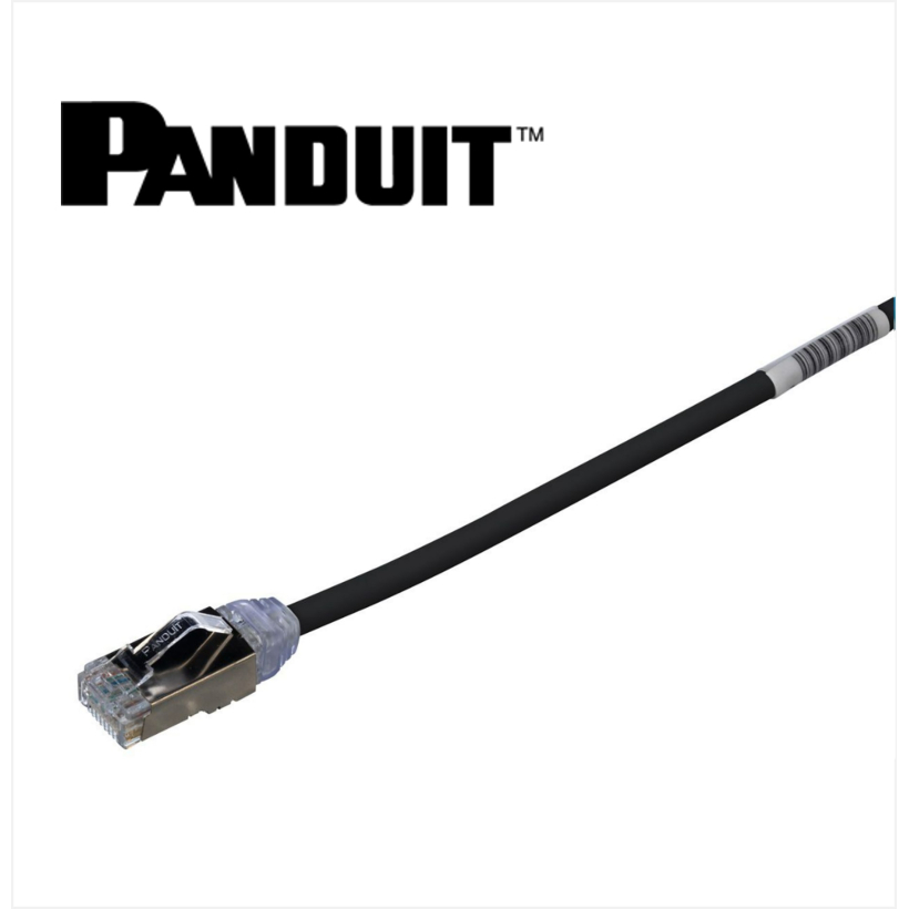 Panduit Cat 6A 28AWG Shielded Patch Cord CM/LSZH Black 0.2 meter