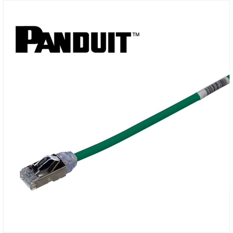 Panduit Cat 6A 28AWG Shielded Patch Cord CM/LSZH Green 0.2 meter