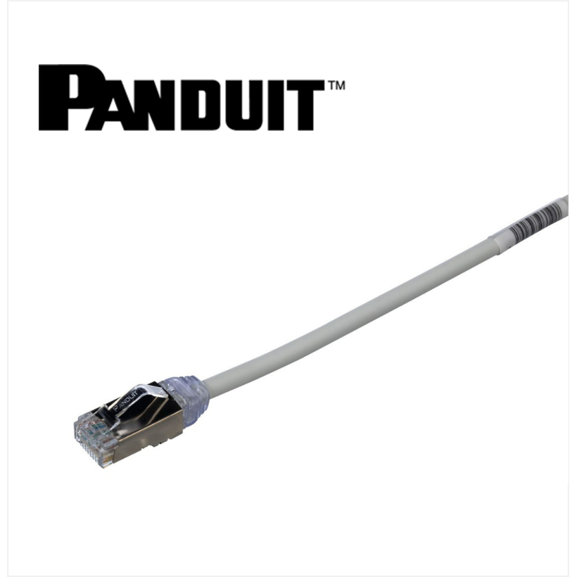 Panduit Cat 6A 28AWG Shielded Patch Cord CM/LSZH Int'l Grey 0.2 meter