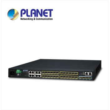 Layer 3 16-Port 100/1000X SFP + 8-Port Gigabit TP/SFP 1000X SFP + 4-Port 10G SFP+ Stackable Managed Gigabit Switch with 36-75V DC Redundant Power