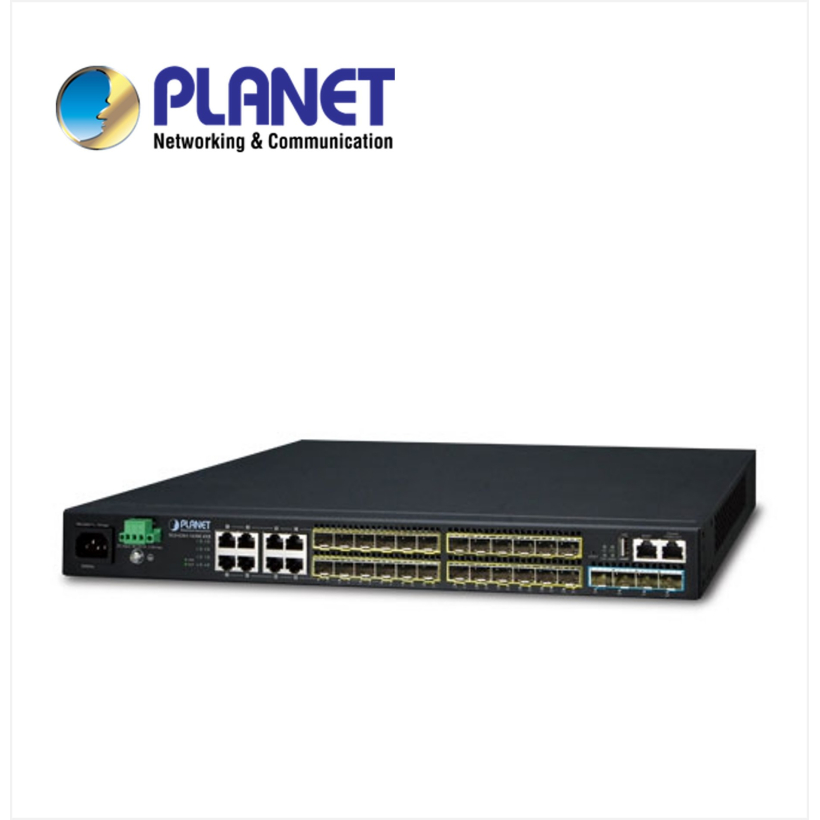 Layer 3 16-Port 100/1000X SFP + 8-Port Gigabit TP/SFP 1000X SFP + 4-Port 10G SFP+ Stackable Managed Gigabit Switch with 36-75V DC Redundant Power