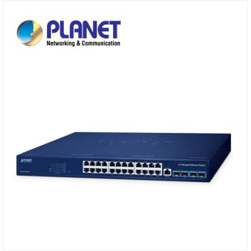 Layer 3 24-Port 10/100/1000T + 4-Port 10G SFP+ Managed Ethernet Switch