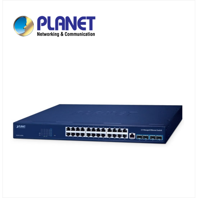 Layer 3 24-Port 10/100/1000T + 4-Port 10G SFP+ Managed Ethernet Switch