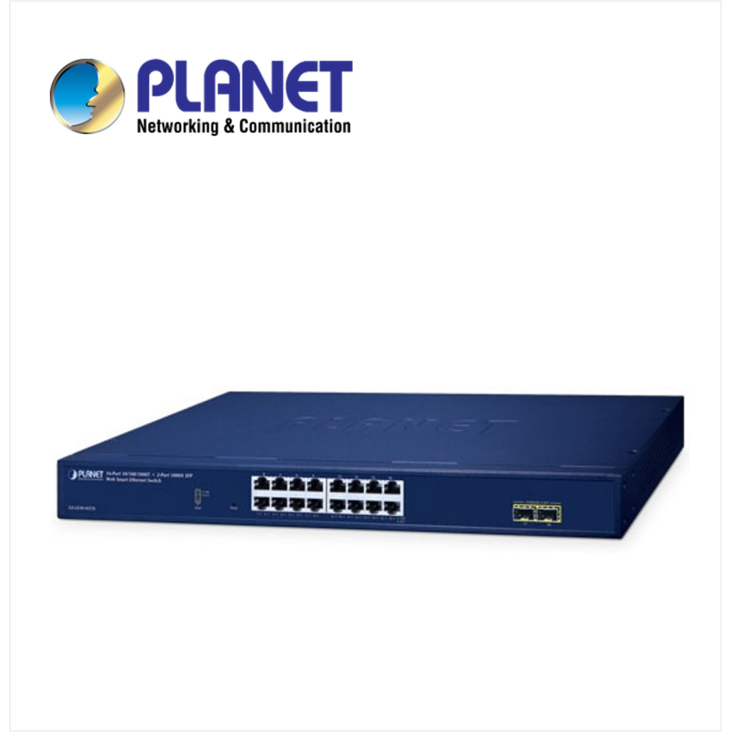 16-Port 10/100/1000T + 2-Port 1000X SFP Web Smart Ethernet Switch