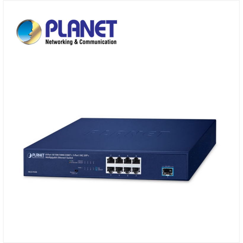 8-Port 10/100/1000/2500T + 1-Port 10G SFP+ Multigigabit Ethernet Switch