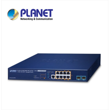 L3 4-Port 10/100/1000T 802.3at PoE + 4-Port 2.5G 802.2bt PoE + 2-Port 10G SFP+ Managed Switch