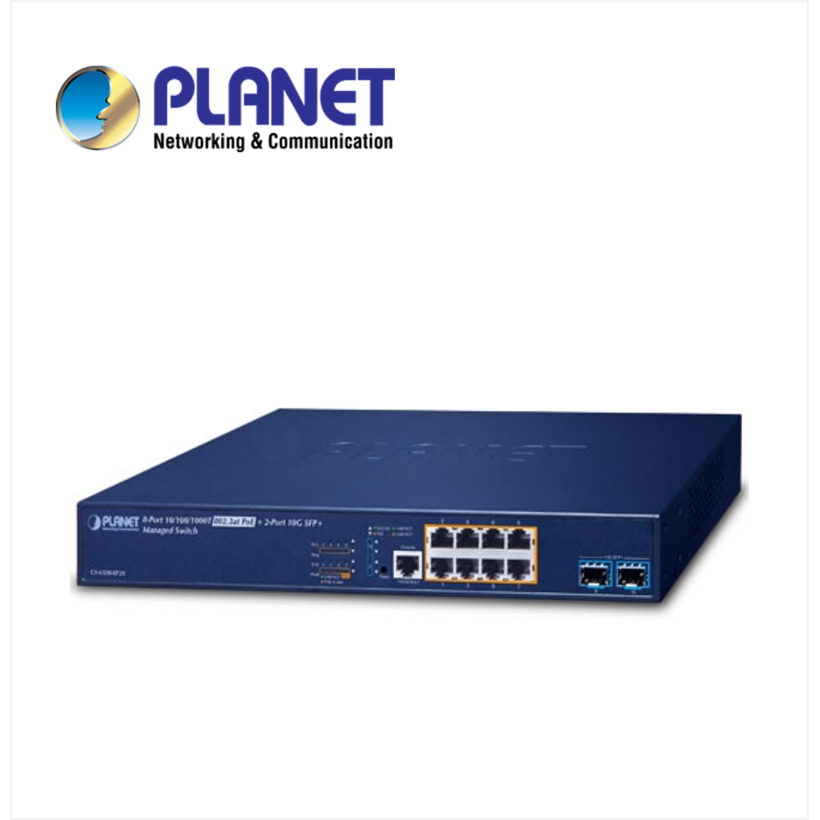 L3 8-Port 10/100/1000T 802.3at PoE + 2-Port 10G SFP+ Managed Switch