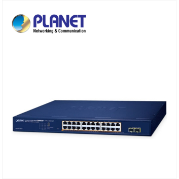 24-Port 10/100/1000T 802.3at PoE + 2-Port 1000X SFP Web Smart Ethernet Switch