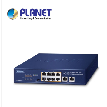 8-Port 10/100TX 802.3at PoE + 2-Port 10/100TX Desktop Switch