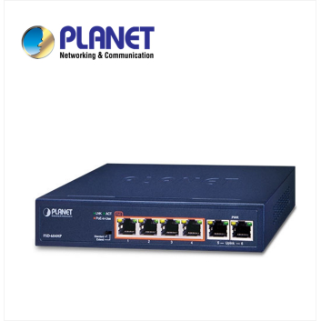 4-Port 10/100TX 802.3at POE + 2-Port 10/100TX Desktop Switch