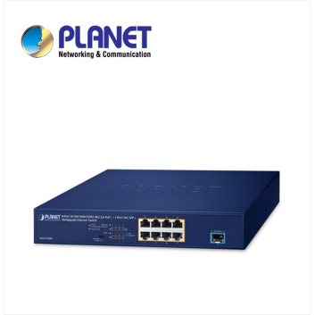 8-Port 10/100/1000/2500T 802.3at PoE + 1-Port 10G SFP+ Multigigabit Ethernet Switch