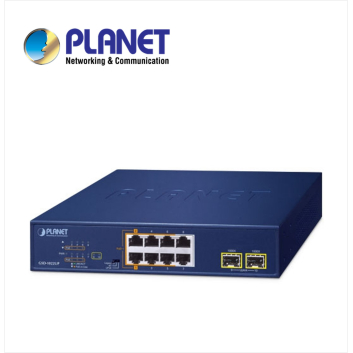 2-Port 10/100/1000T 802.3bt PoE + 4-Port 10/100/1000T 802.3at PoE + 2-Port 10/100/1000T + 2-Port 1000X SFP Desktop Switch