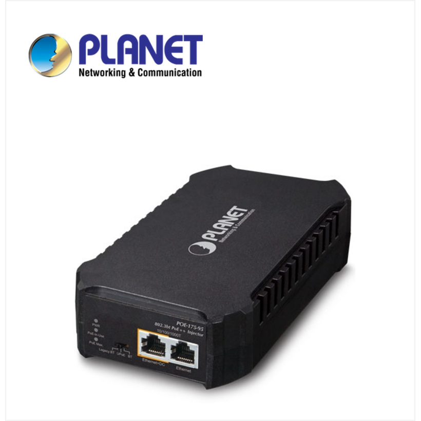 Single-Port 10/100/1000Mbps 802.3bt PoE++ Injector