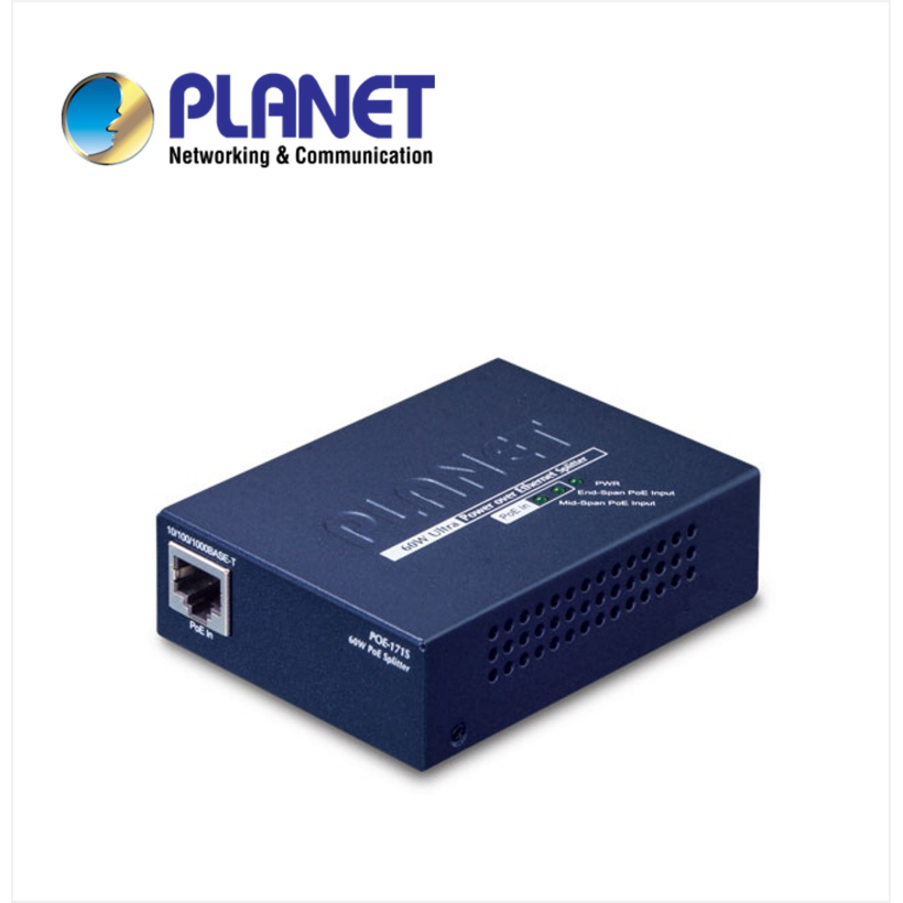 Single Port 10/100/1000Mbps 95W Ultra PoE Splitter (12V/19V/24V)