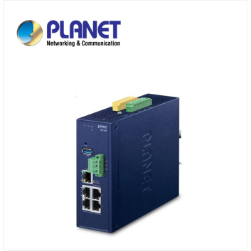 Industrial 4-Port 10/100/1000T 802.3at PoE + 1-Port 10/100/1000T + 1-Port 1000X SFP VPN Security Gateway