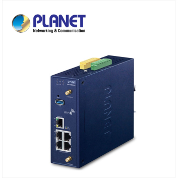 IP30 Industrial Wi-Fi 6 802.11ax 1800Mbps Dual Band Wireless AP with 5-Port 10/100/1000T