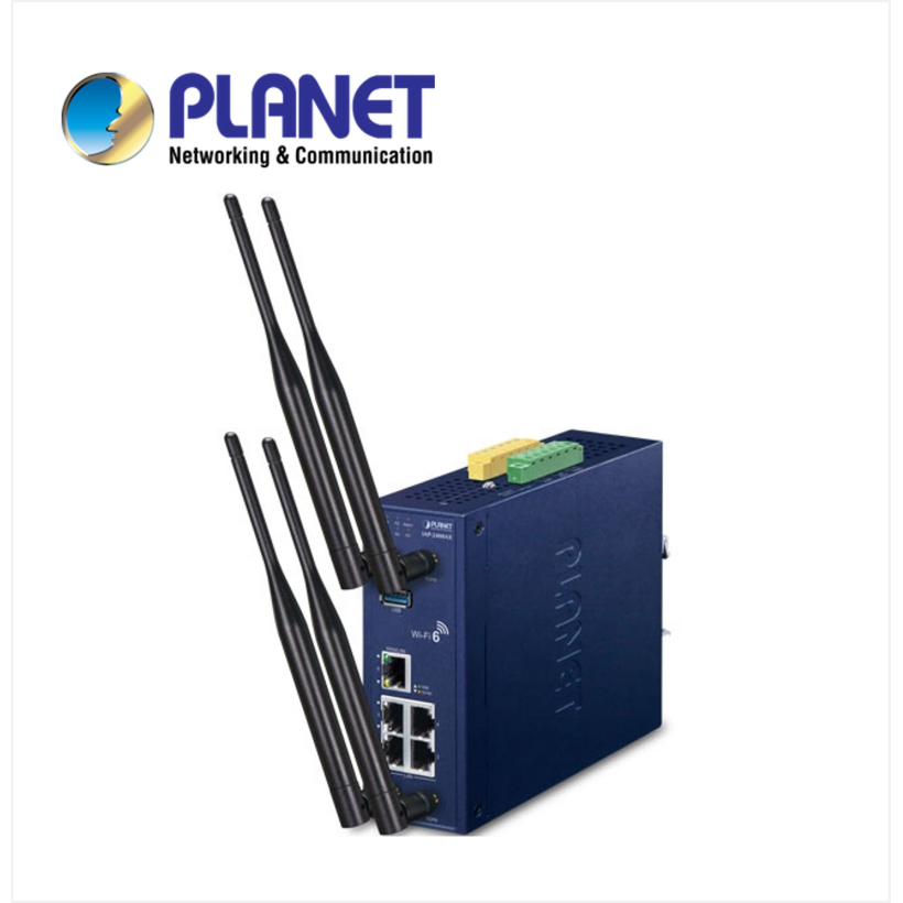 IP30 Industrial Wi-Fi 6 802.11ax 2400Mbps 5GHz Wireless AP with 5-Port 10/100/1000T